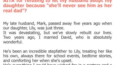 Photo of AITA for refusing to let my husband adopt my daughter because “she’ll never see him as her real dad”?