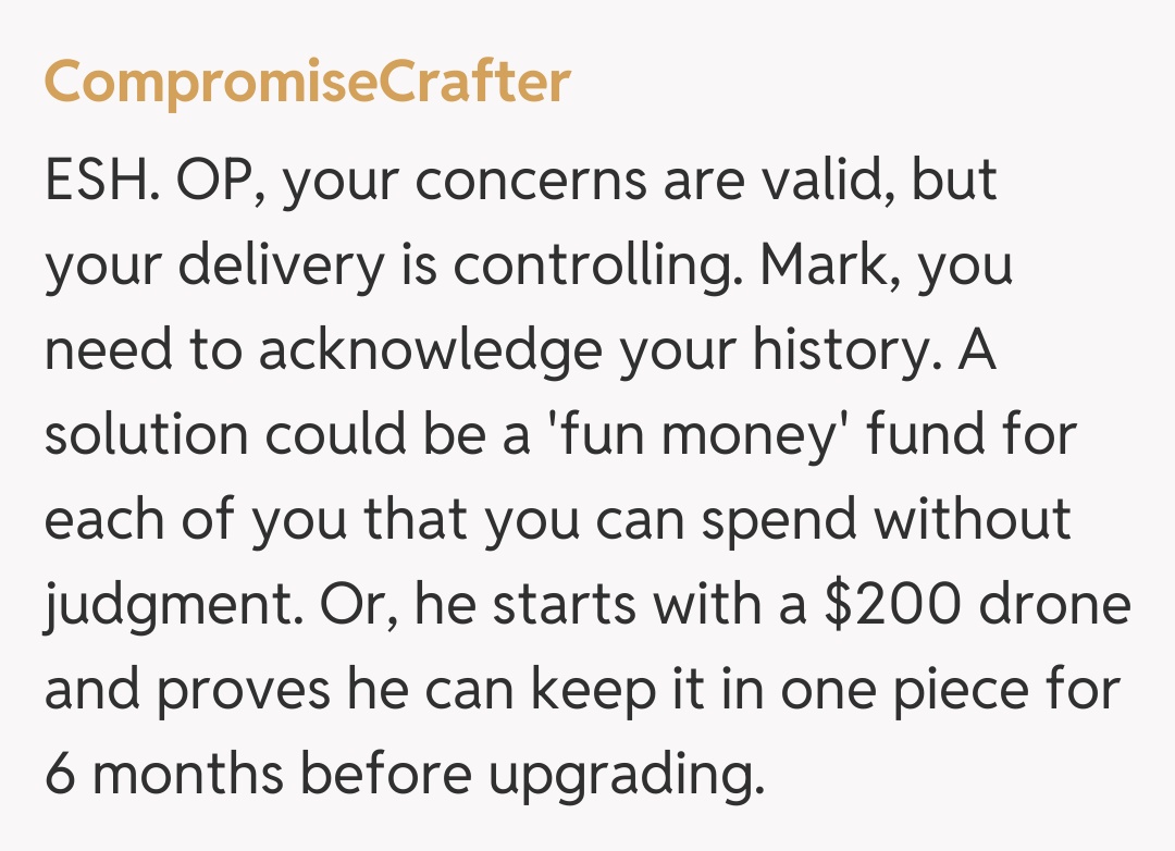 Comentariu de la CompromiseCrafter