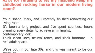 Photo of AITA for refusing to let my husband keep his childhood rocking horse in our modern living room?