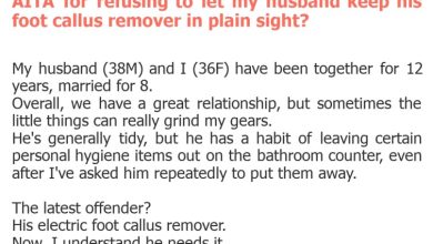 Photo of AITA for refusing to let my husband keep his foot callus remover in plain sight?