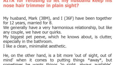 Photo of AITA for refusing to let my husband keep his nose hair trimmer in plain sight?