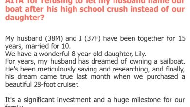 Photo of AITA for refusing to let my husband name our boat after his high school crush instead of our daughter?