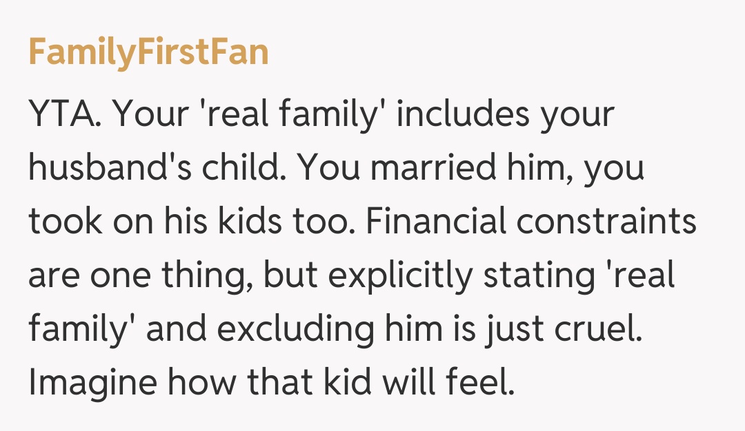 Comentariu de la FamilyFirstFan