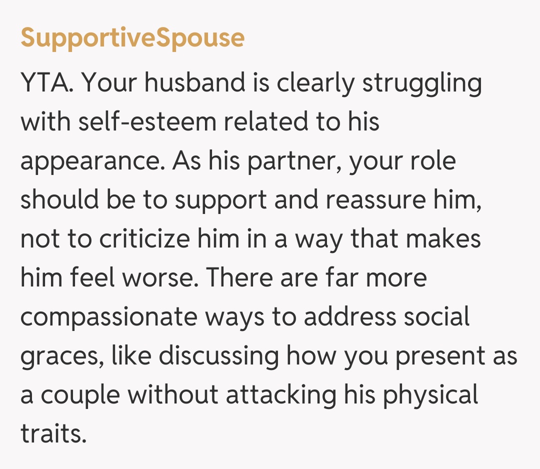Comentariu de la SupportiveSpouse