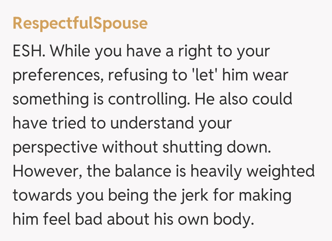 Comentariu de la RespectfulSpouse