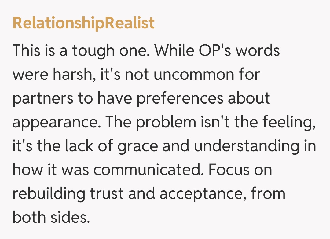 Comentariu de la RelationshipRealist