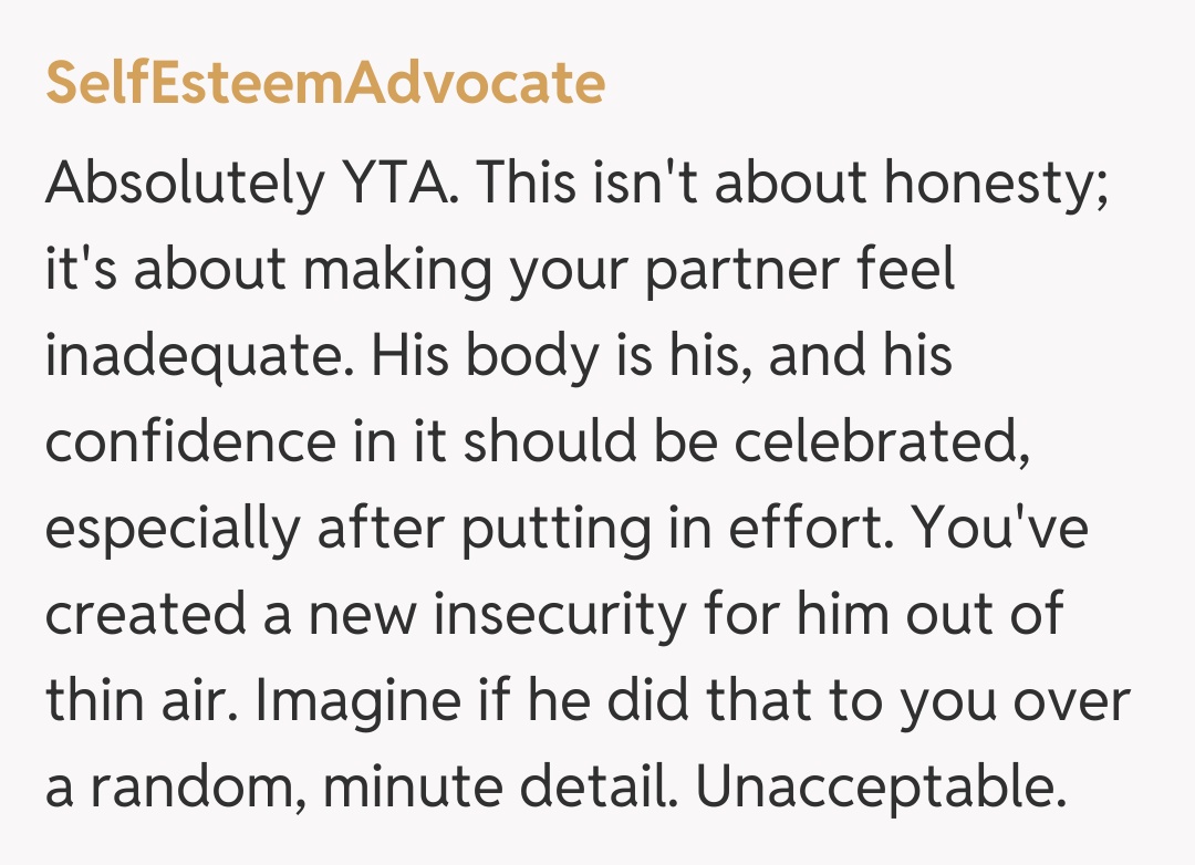 Comentariu de la SelfEsteemAdvocate