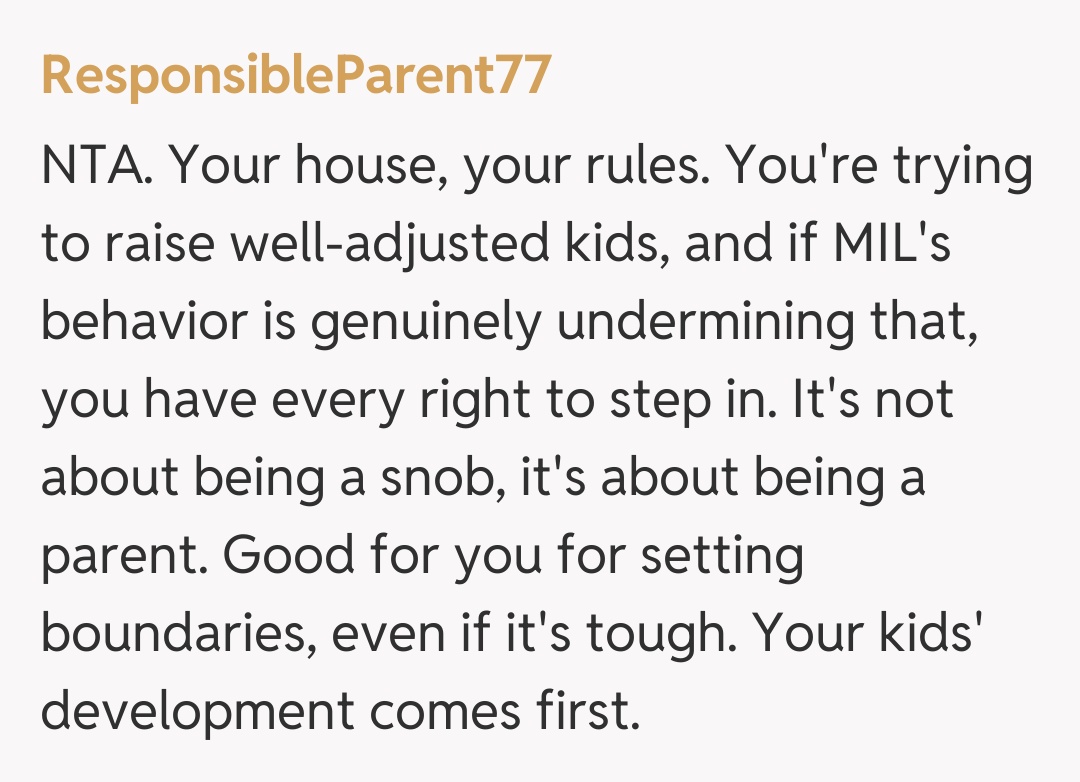 Comentariu de la ResponsibleParent77
