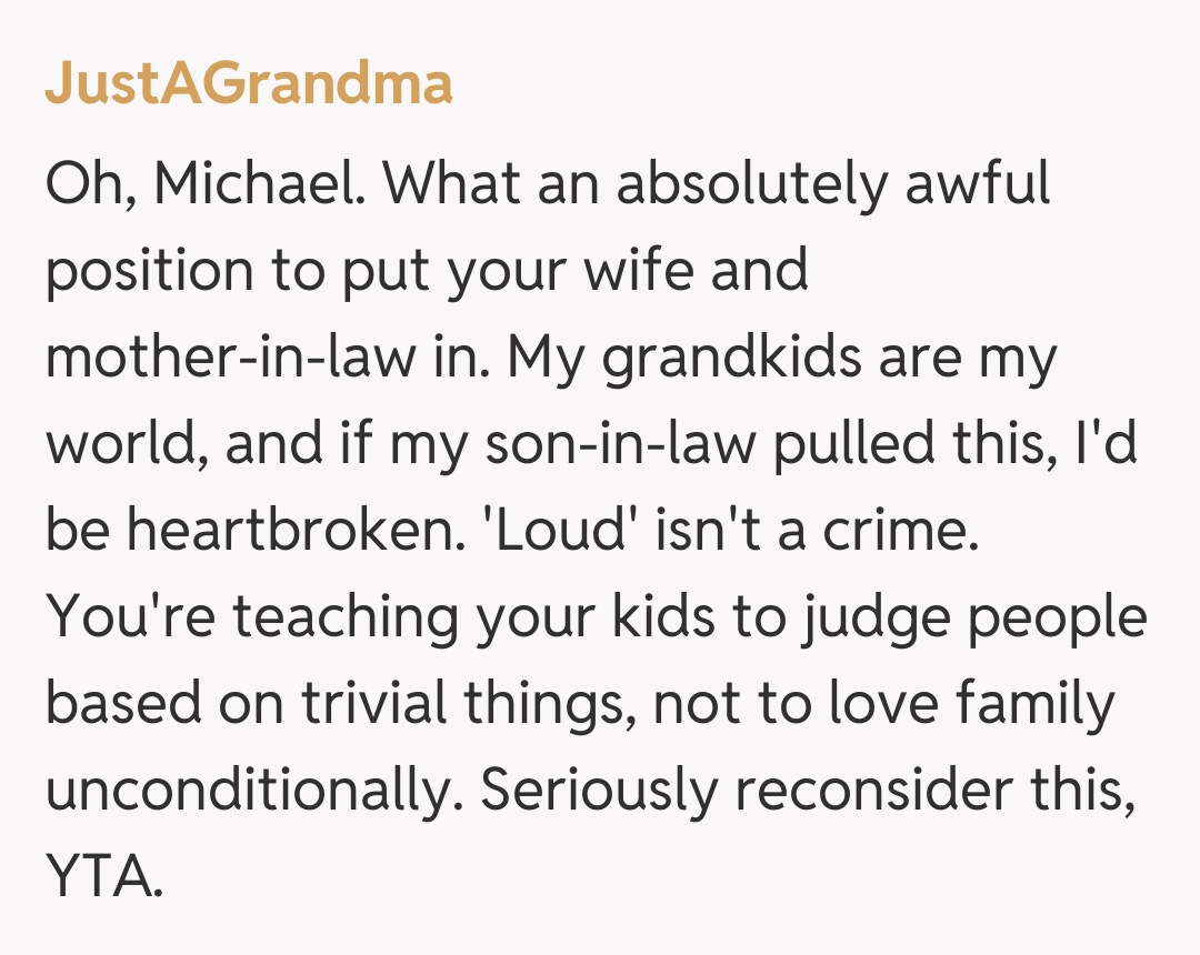 Comentariu de la JustAGrandma