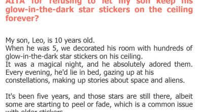 Photo of AITA for refusing to let my son keep his glow-in-the-dark star stickers on the ceiling forever?