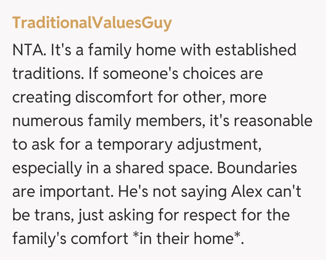 Comentariu de la TraditionalValuesGuy