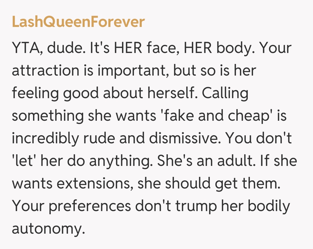 Comentariu de la LashQueenForever