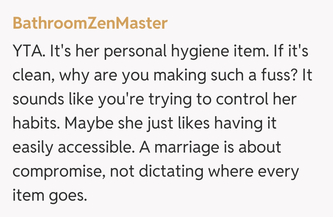 Comentariu de la BathroomZenMaster