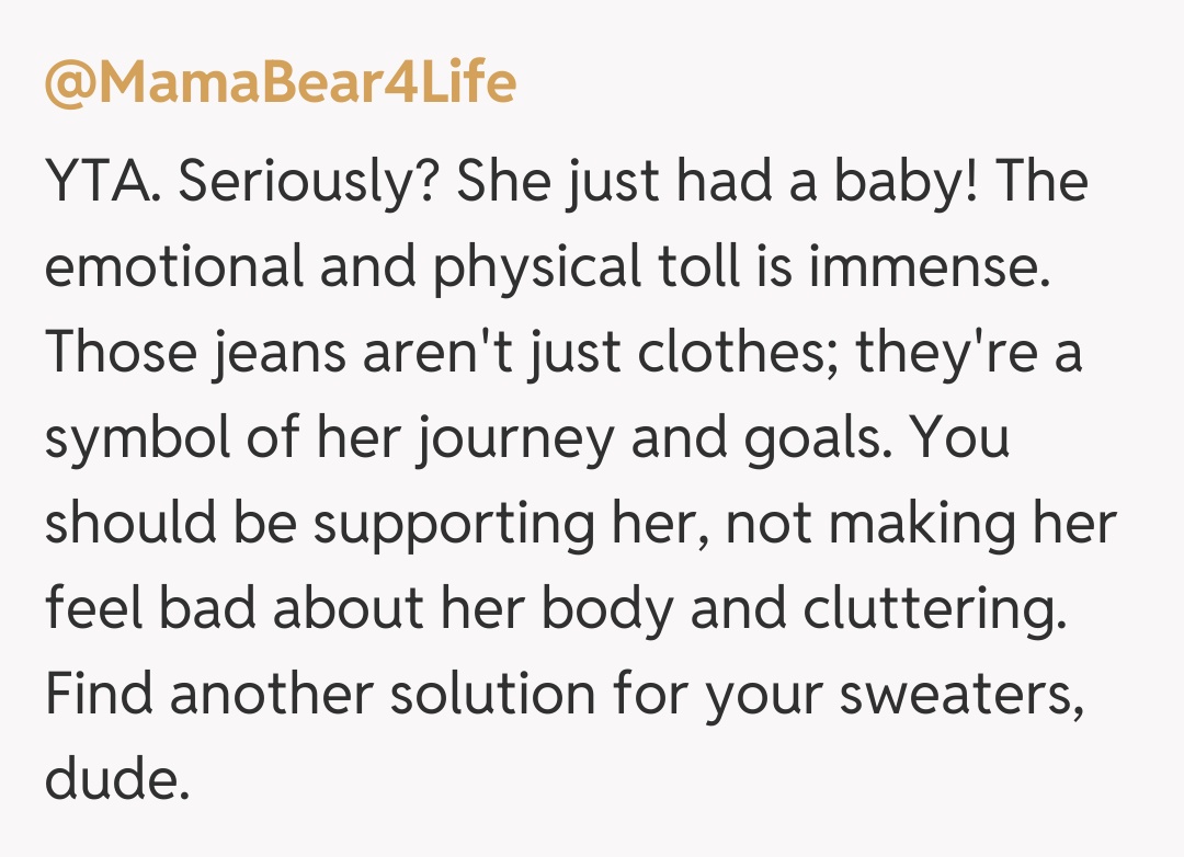 Comentariu de la @MamaBear4Life