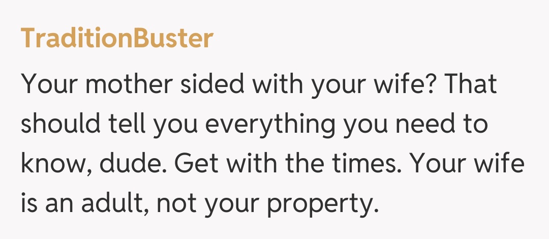 Comentariu de la TraditionBuster