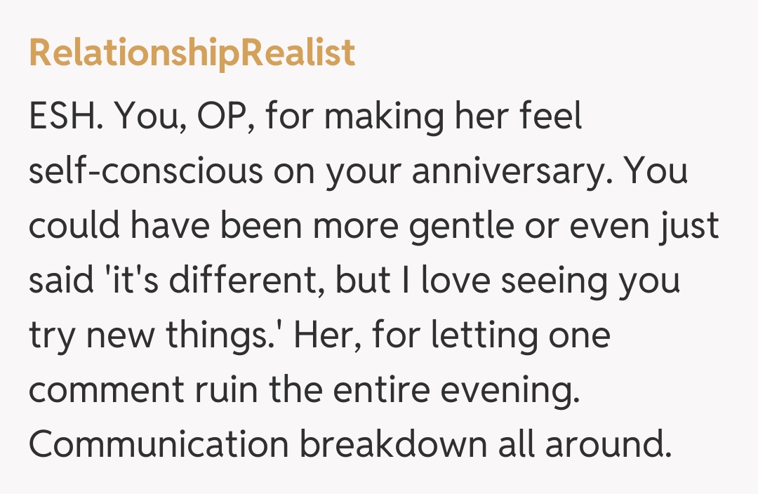 Comentariu de la RelationshipRealist