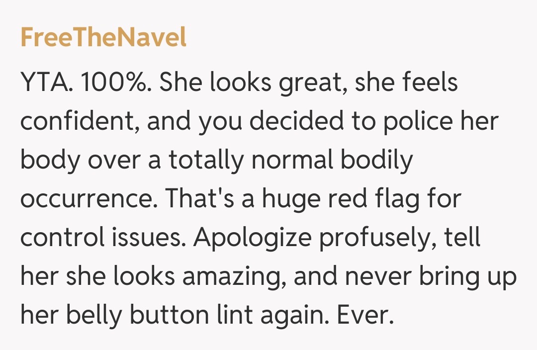 Comentariu de la FreeTheNavel