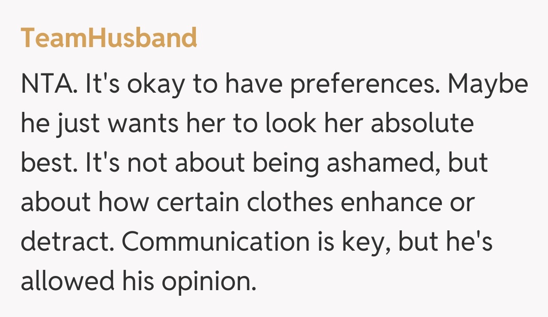 Comentariu de la TeamHusband