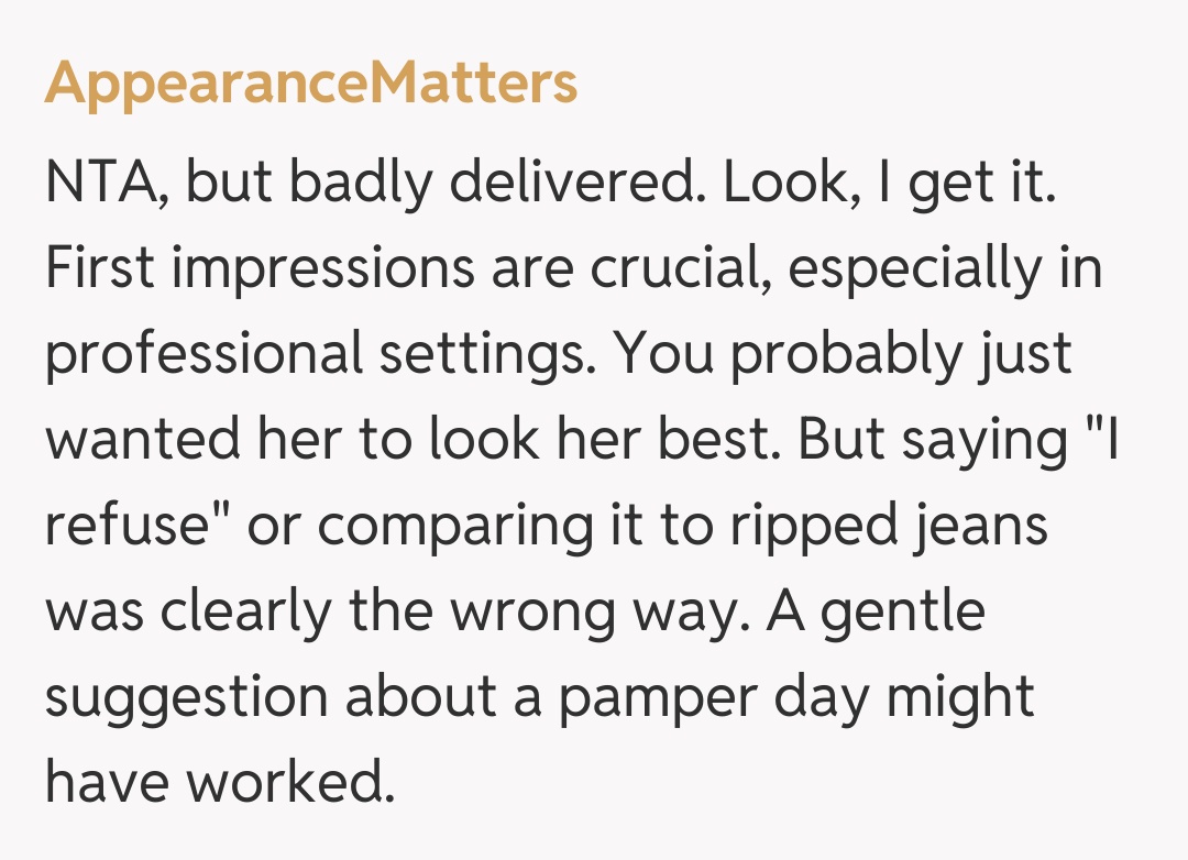 Comentariu de la AppearanceMatters