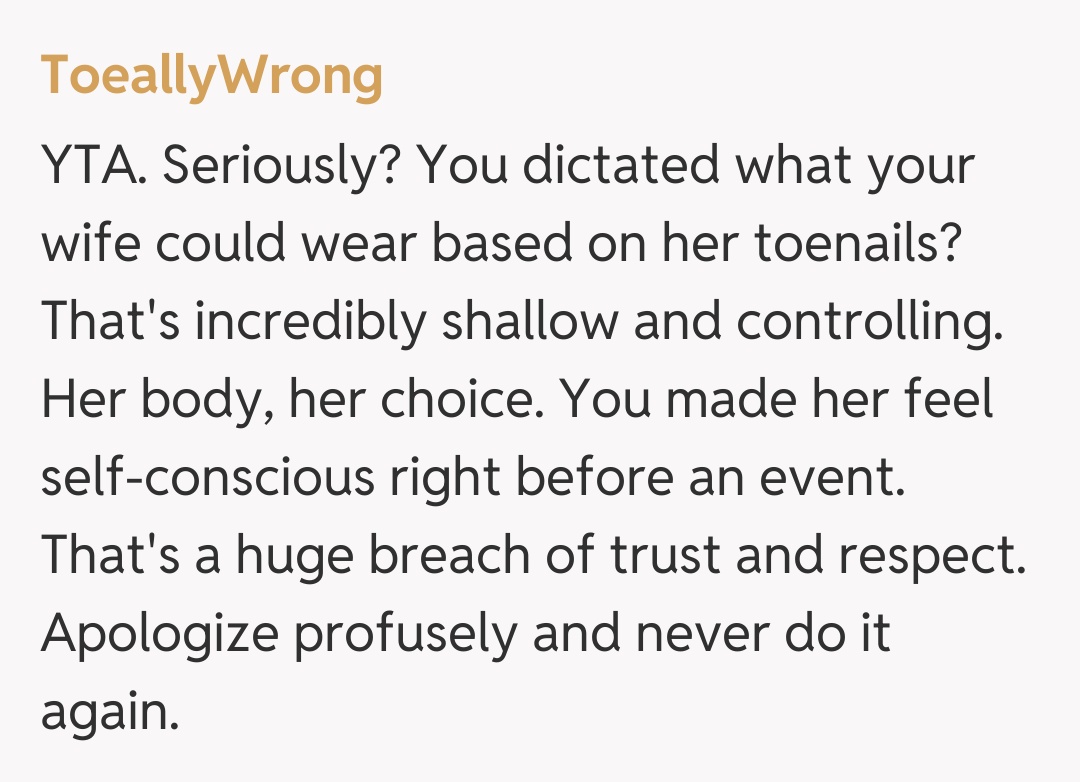 Comentariu de la ToeallyWrong