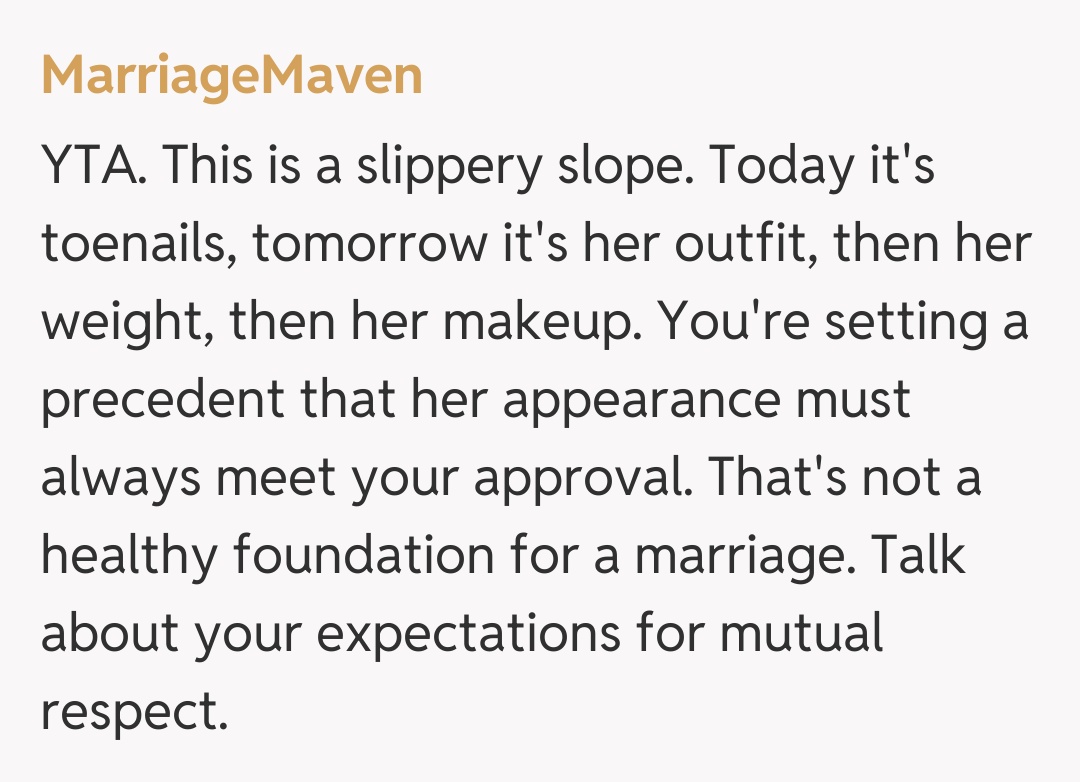 Comentariu de la MarriageMaven