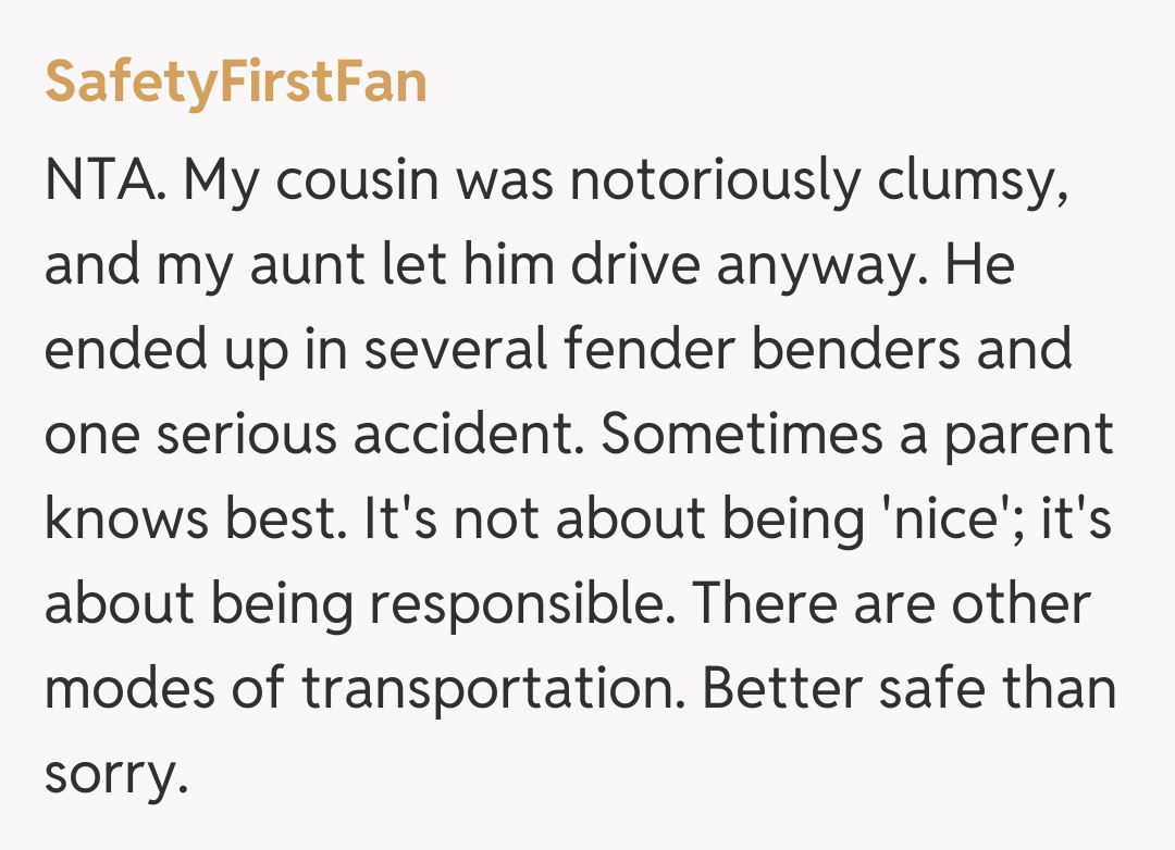 Comentariu de la SafetyFirstFan