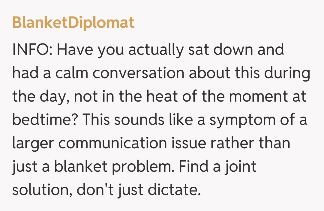 Comentariu de la BlanketDiplomat
