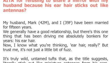 Photo of AITA for refusing to share a mirror with my husband because his ear hair sticks out like antennas?
