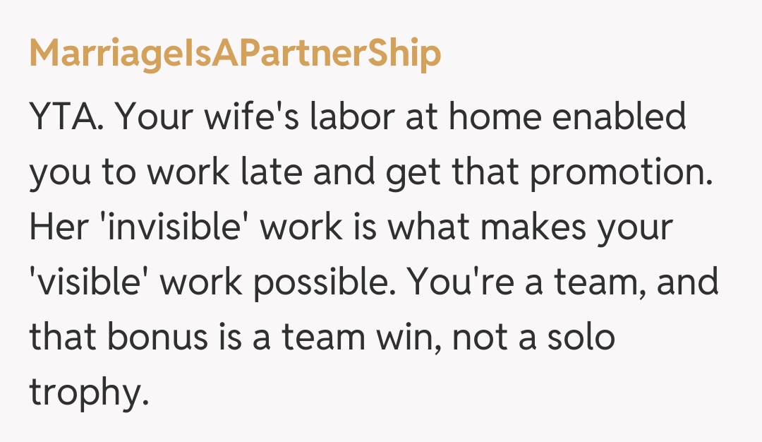 Comentariu de la MarriageIsAPartnerShip