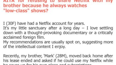 Photo of AITA for refusing to share Netflix with my brother because he always watches “low-class” shows?