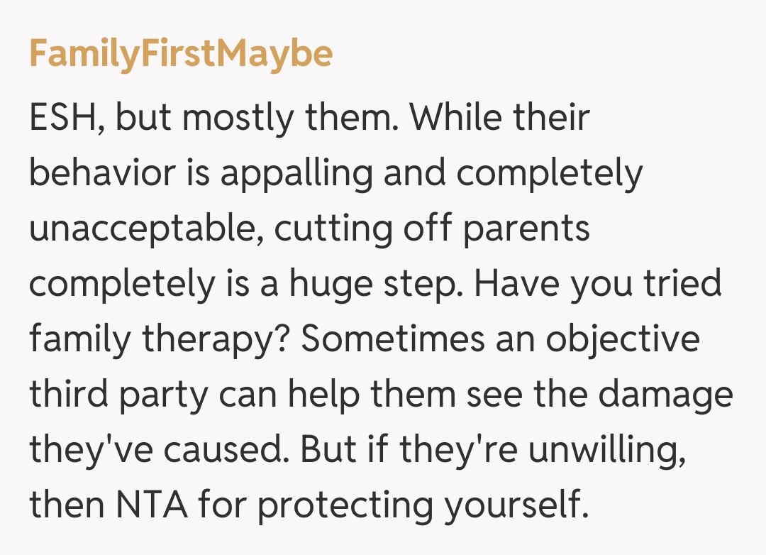 Comentariu de la FamilyFirstMaybe