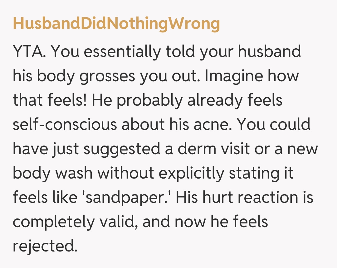 Comentariu de la HusbandDidNothingWrong