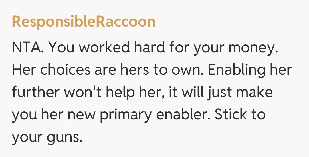 Comentariu de la ResponsibleRaccoon