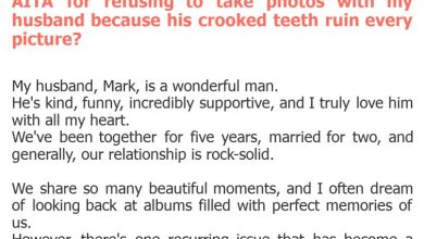 Photo of AITA for refusing to take photos with my husband because his crooked teeth ruin every picture?