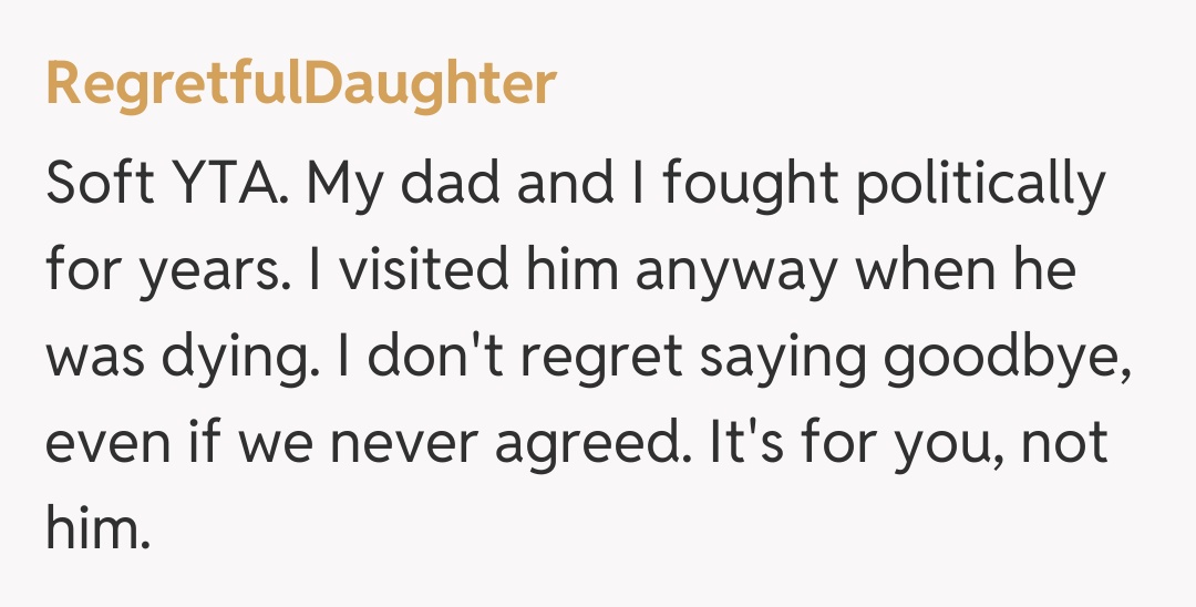 Comentariu de la RegretfulDaughter