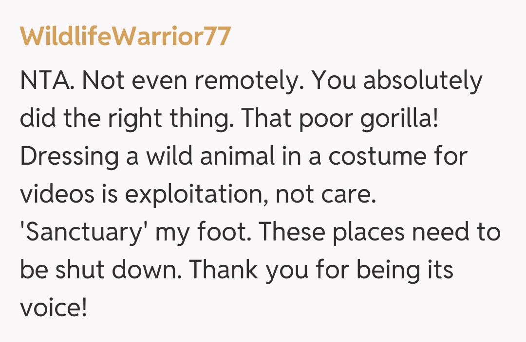 Comentariu de la WildlifeWarrior77