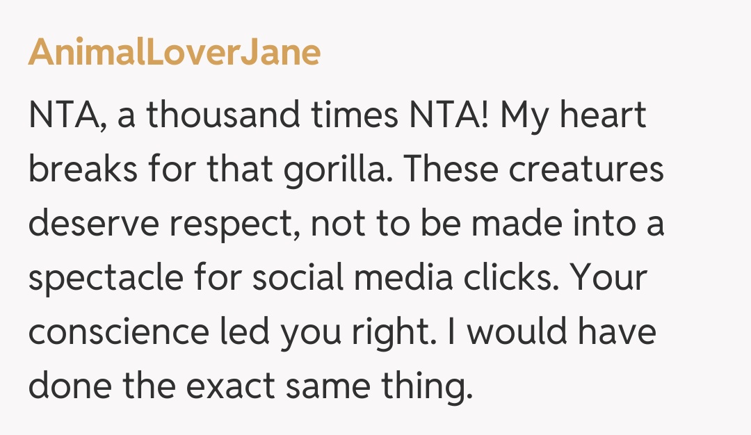 Comentariu de la AnimalLoverJane