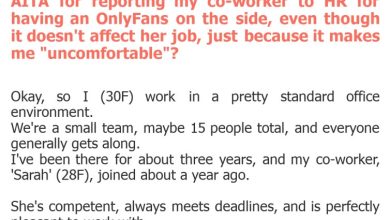 Photo of AITA for reporting my co-worker to HR for having an OnlyFans on the side, even though it doesn’t affect her job, just because it makes me “uncomfortable”?