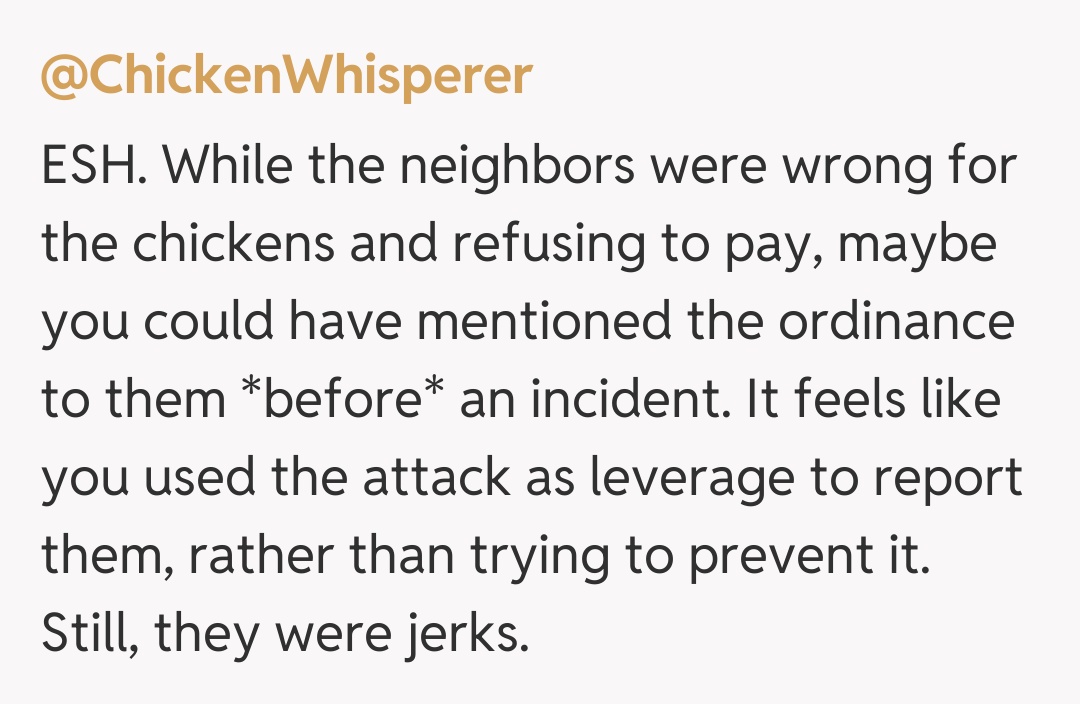 Comentariu de la @ChickenWhisperer