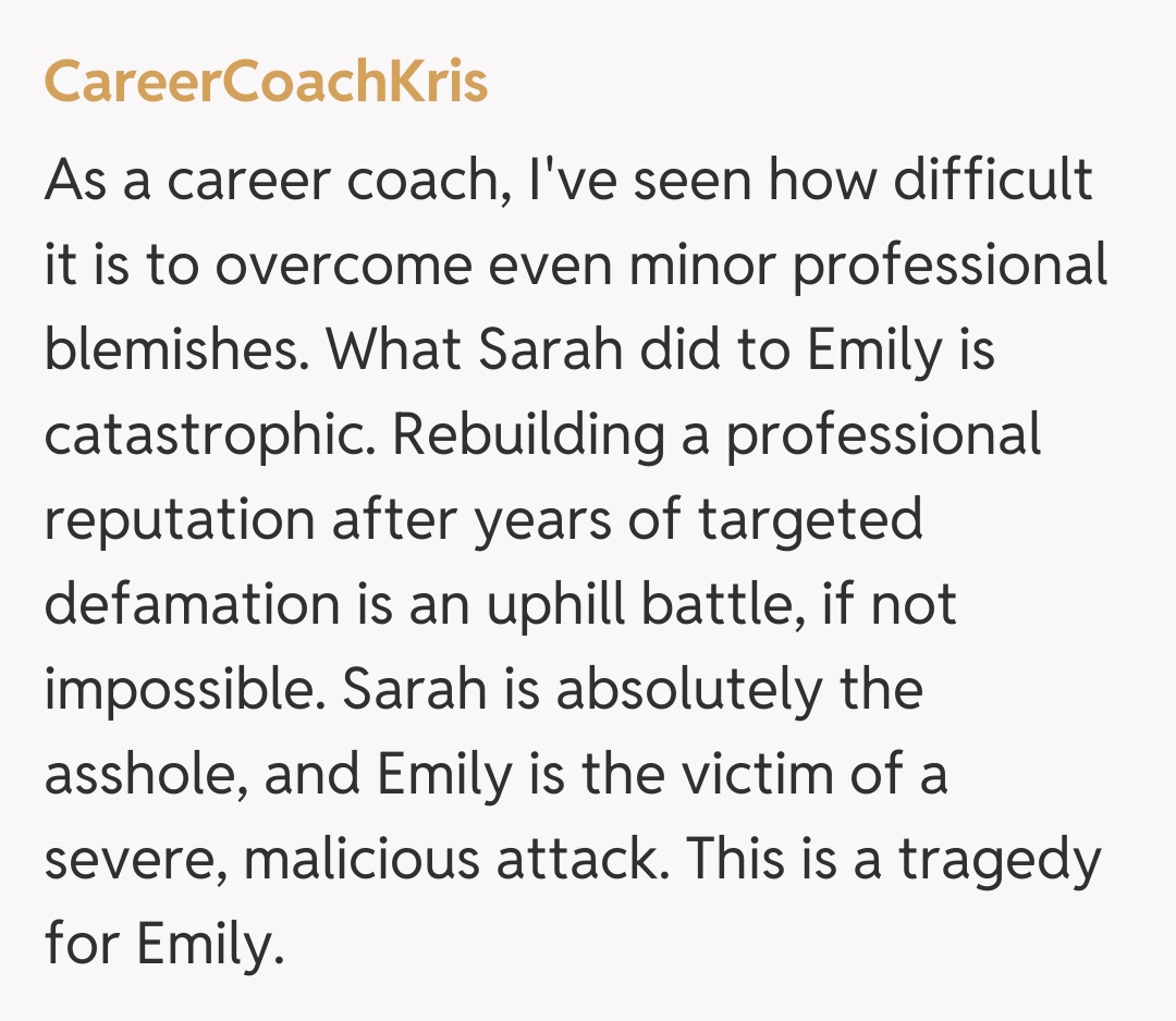 Comentariu de la CareerCoachKris