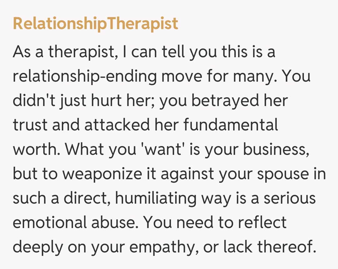 Comentariu de la RelationshipTherapist