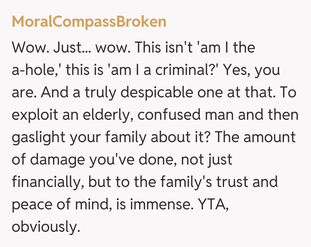 Comentariu de la MoralCompassBroken