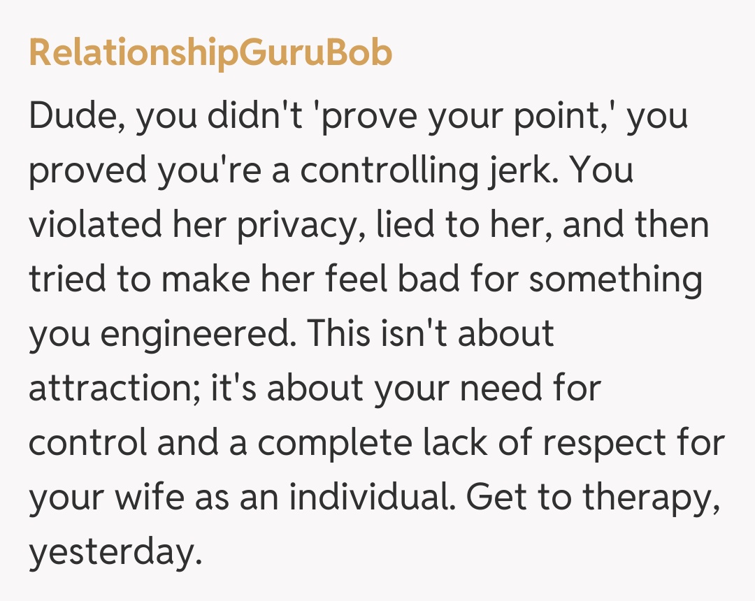 Comentariu de la RelationshipGuruBob