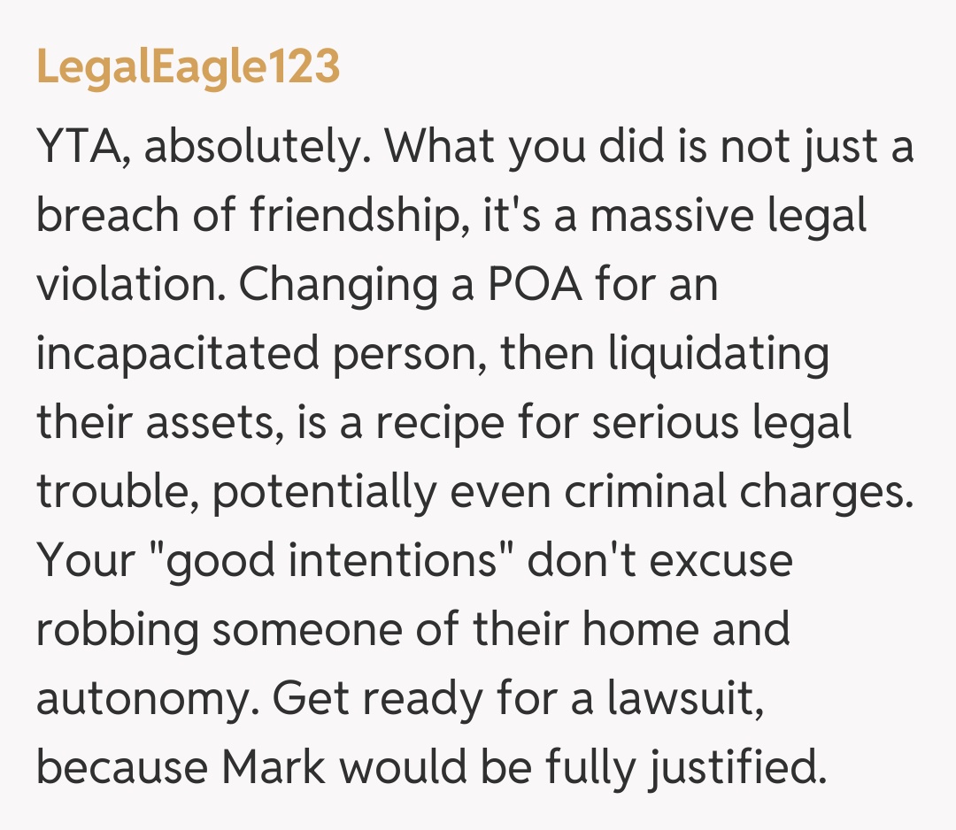 Comentariu de la LegalEagle123