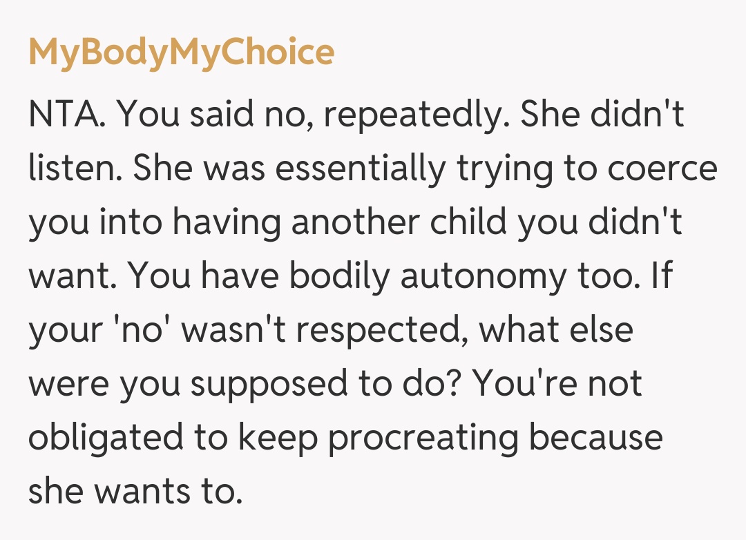 Comentariu de la MyBodyMyChoice