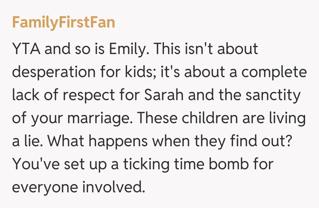 Comentariu de la FamilyFirstFan