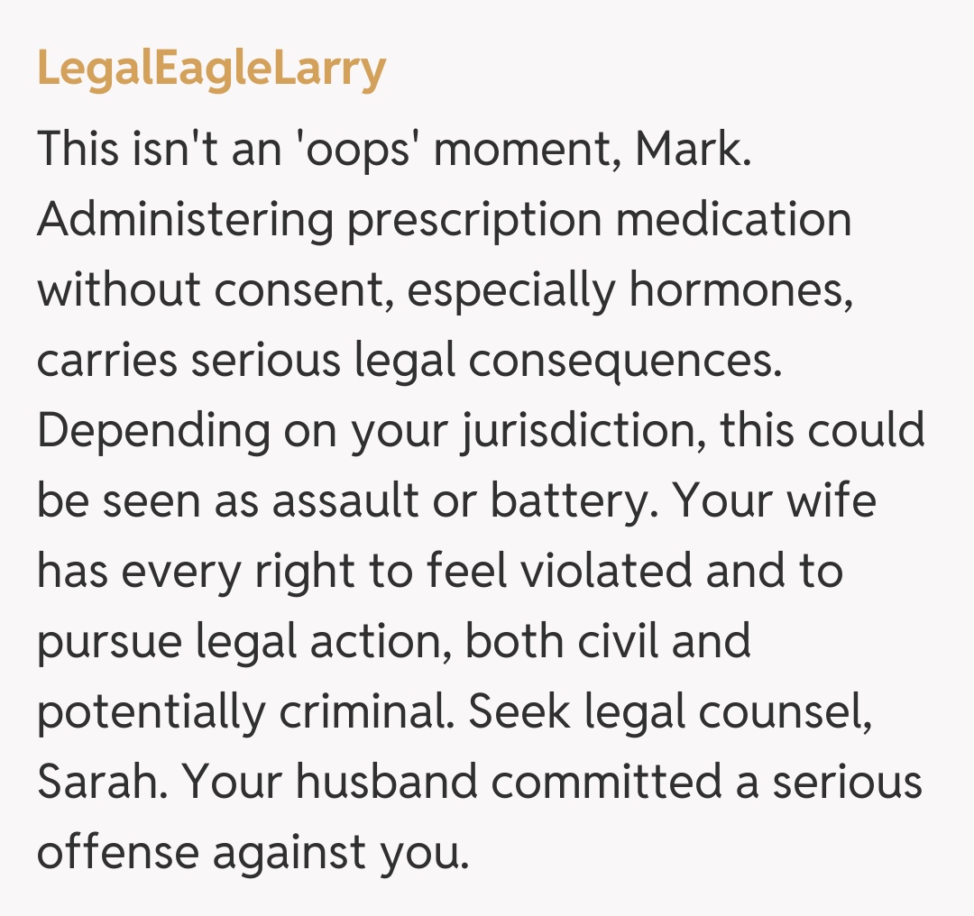 Comentariu de la LegalEagleLarry