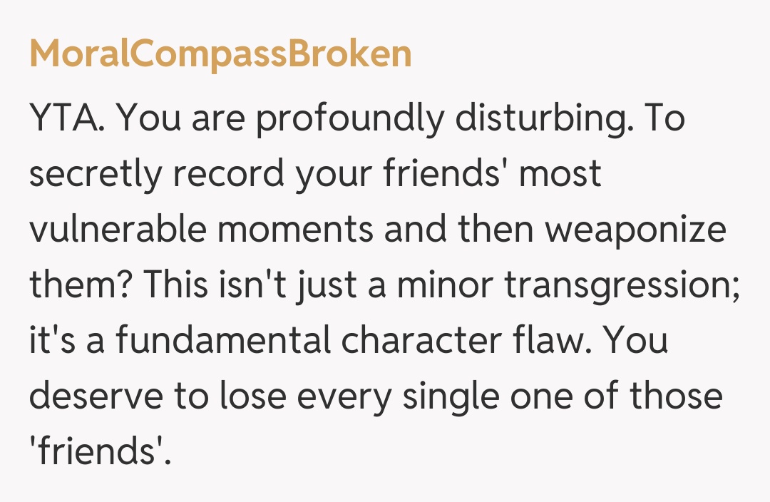 Comentariu de la MoralCompassBroken