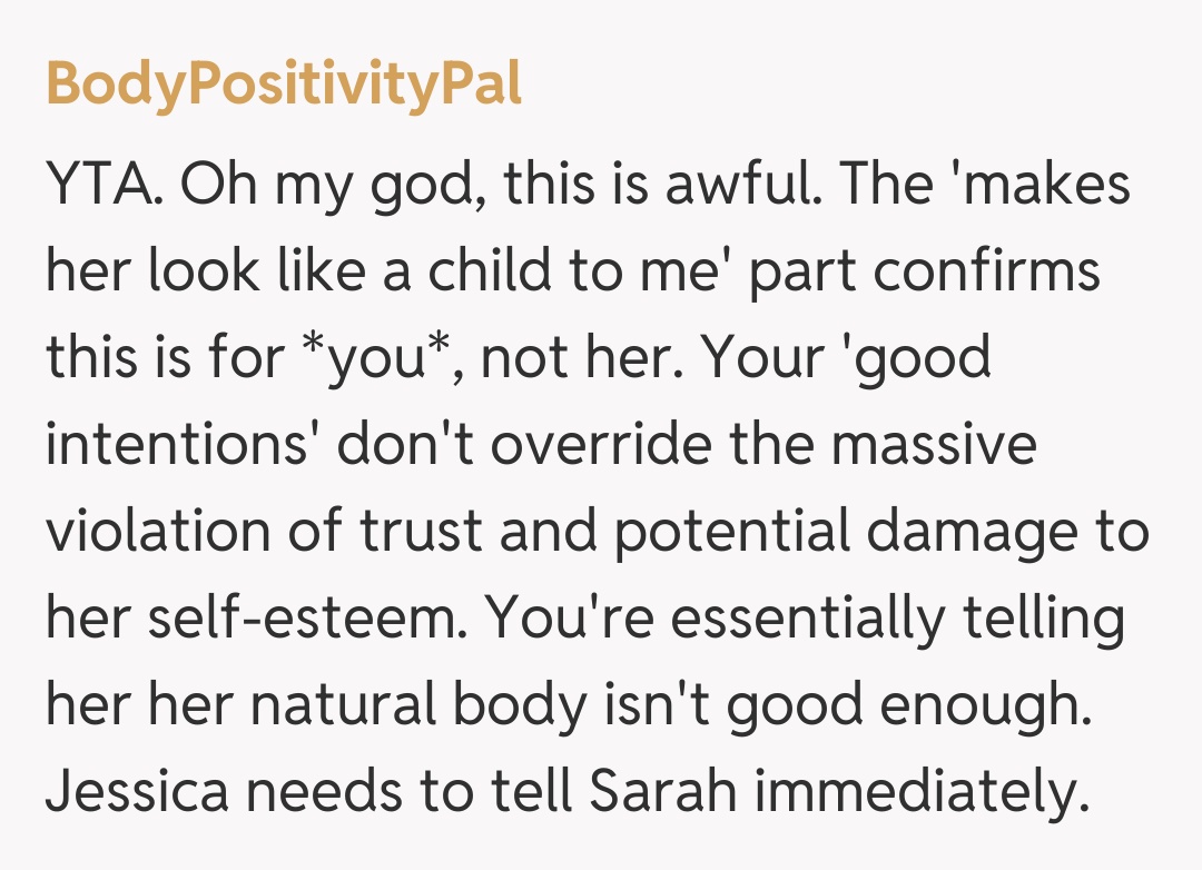 Comentariu de la BodyPositivityPal