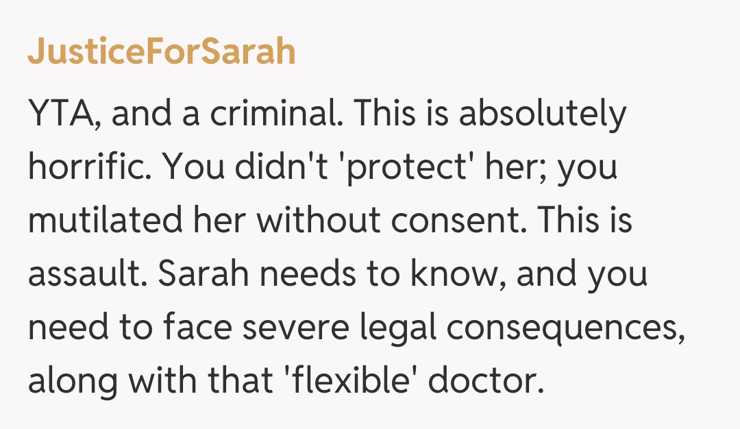 Comentariu de la JusticeForSarah